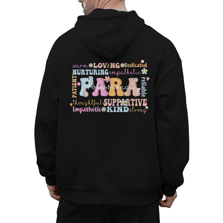 Paraprofessional Back To School Paraeducator Para Teacher Men's Hoodie Back Print
