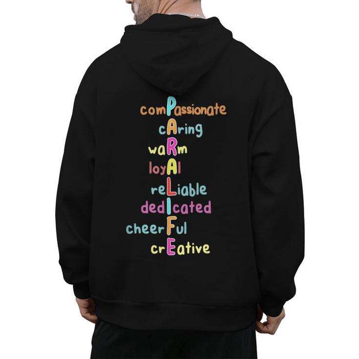 Paraprofessional Teacher Para Sped Ed Parapro Men's Hoodie Back Print