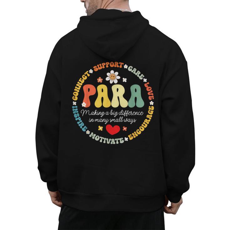 Paras Make It Possible Paraprofessional Teacher Assistant Men's Hoodie Back Print