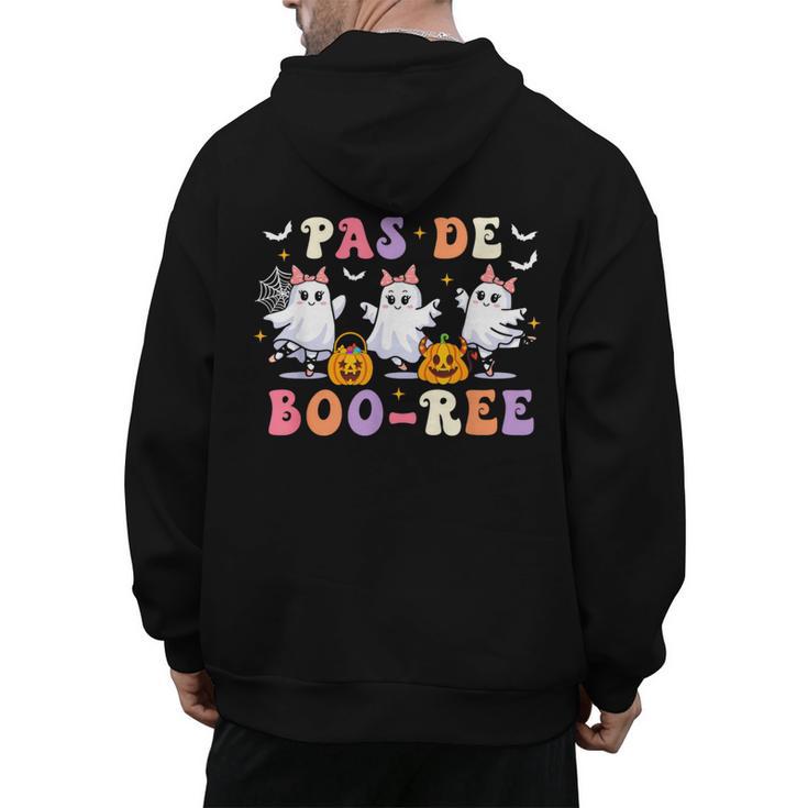 Pas De Boo-Ree Teachers Halloween Costume Ballet Dancers Men's Hoodie Back Print