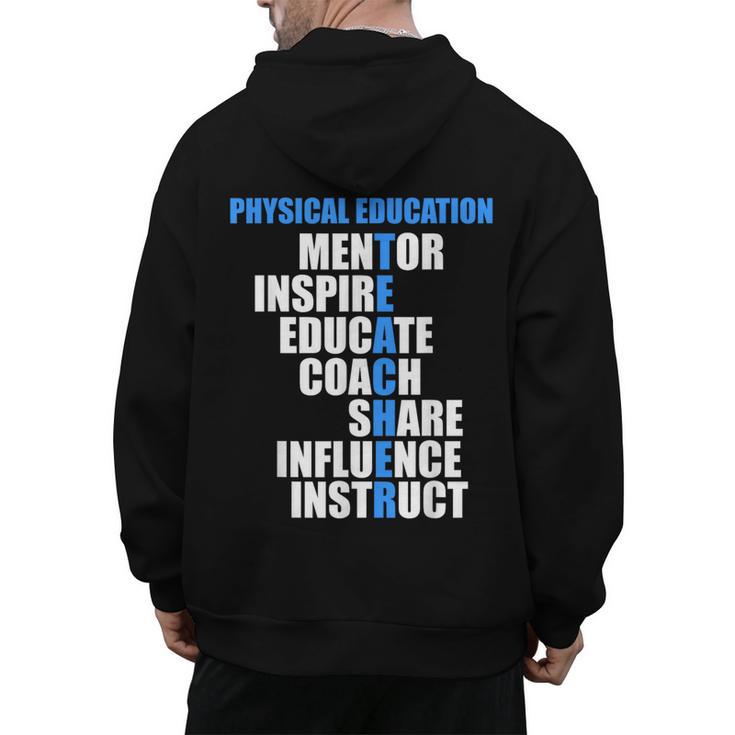 PE Physical Education Teacher For PE Teacher Men's Hoodie Back Print