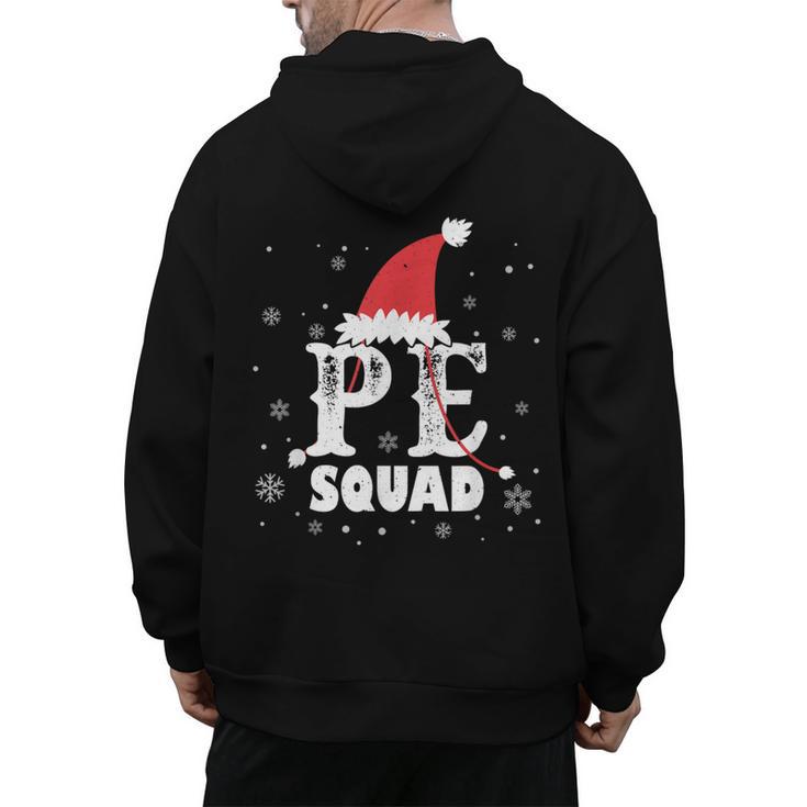 PE Squad Christmas PE Teacher Matching Xmas Men's Hoodie Back Print