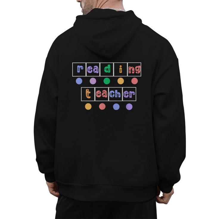 Phonics Reading Teacher Science Of Reading Literacy Coach Men's Hoodie Back Print