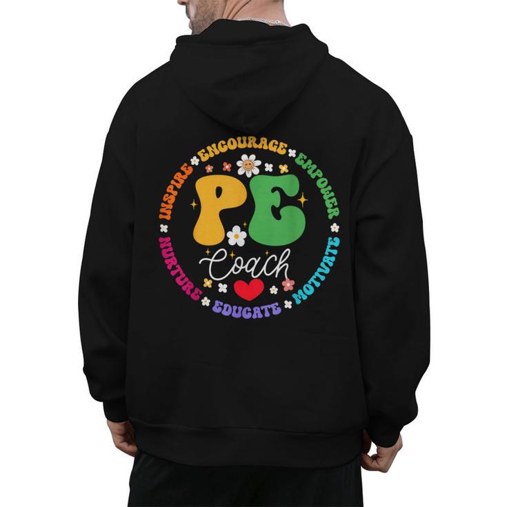 Physical Education PE Instructor Coach Teacher Gym Men's Hoodie Back Print
