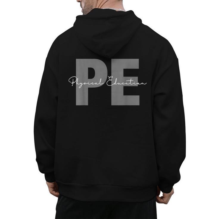 Physical Education PE Teacher Phys Ed Student Grad Men's Hoodie Back Print