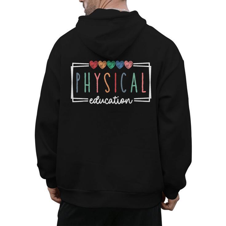 Physical Education PE Teacher Phys Ed Student Graduation Men's Hoodie Back Print