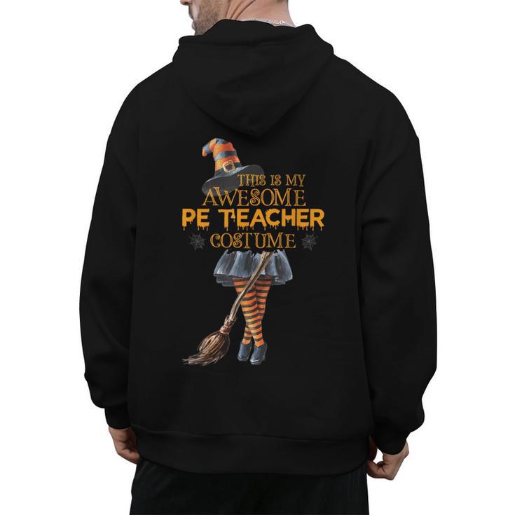 Physical Education Teacher Halloween Costume Witchy Teacher For Men Women Men's Hoodie Back Print