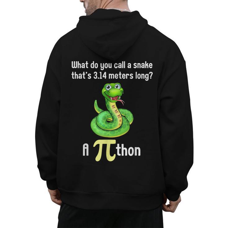 Pi Day Puns Pithon Math Teacher Jokes Women Men Kids Men's Hoodie Back Print