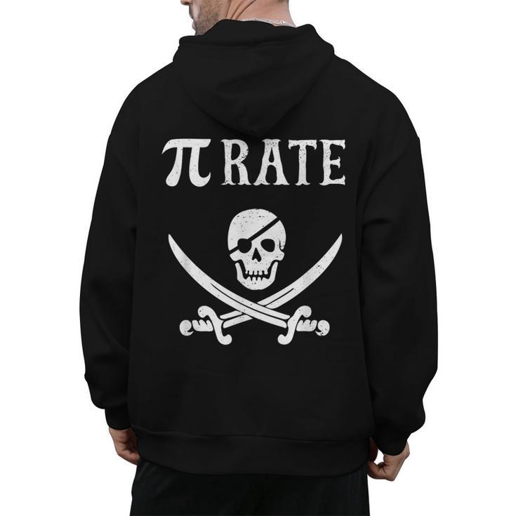 Pi Day Pi Rate Pirate For Teachers Men's Hoodie Back Print