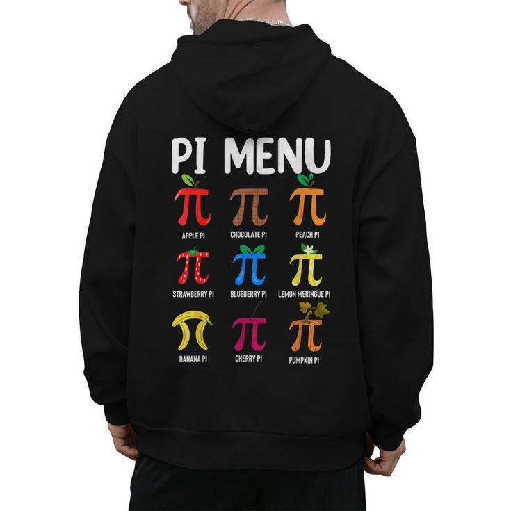 Pi Menu 314 Pi Symbol Math Teacher Happy Pi Day Men's Hoodie Back Print