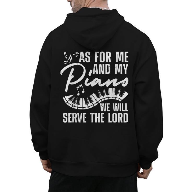 Piano Player Art For Men Women Pianist Piano Teacher Men's Hoodie Back Print