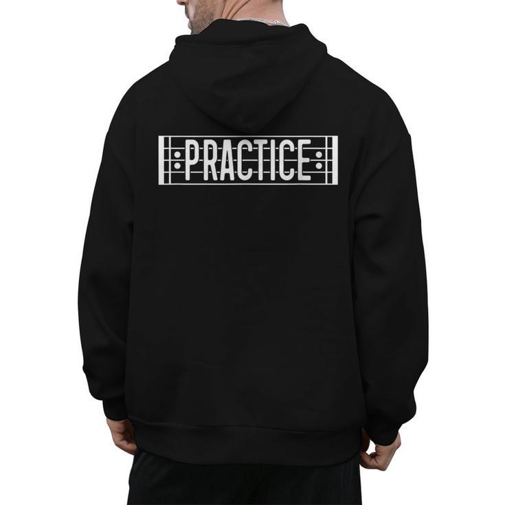 Practice Repeat Music Teacher Band Director Men's Hoodie Back Print