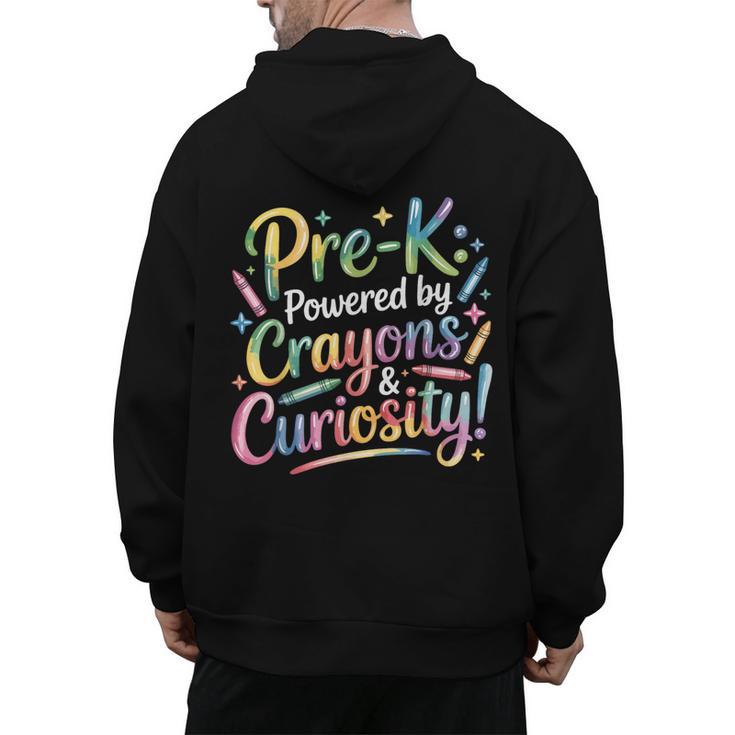 Pre-K Crayons & Curiosity Preschool Teachers Life Tie Dye Men's Hoodie Back Print