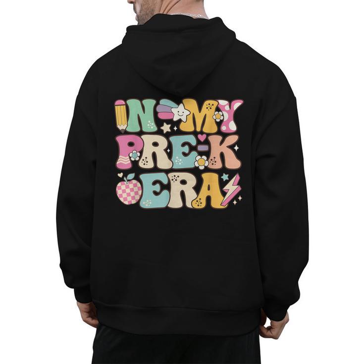 In My Pre-K Era Girl Back To School Cute PreSchool Teacher Men's Hoodie Back Print