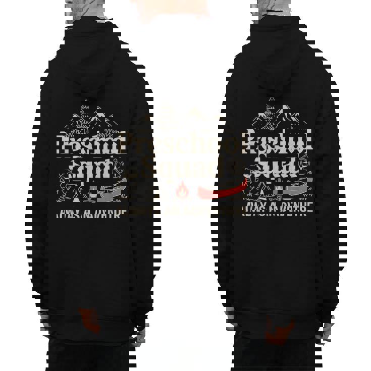 Pre-K Squad Adventure Camping Preschool Teacher Boy Girl Kid Men&#x27;s Hoodie Back Print