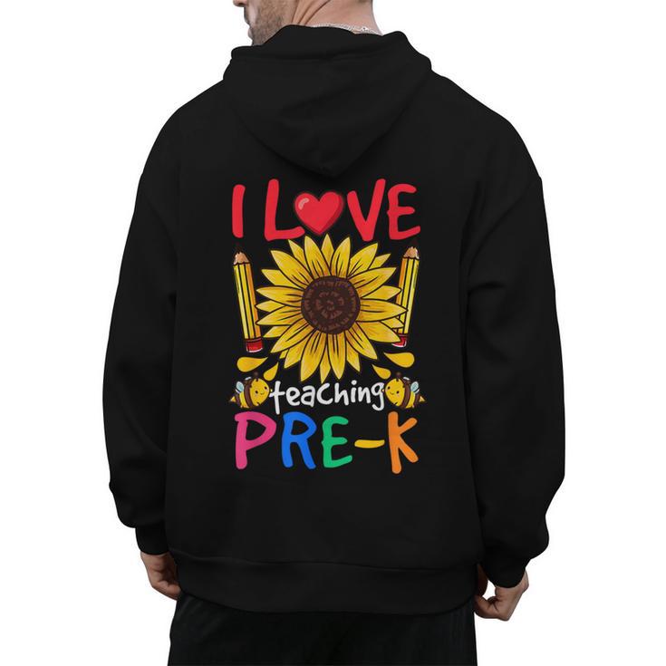 Pre School Teacher Pre-K Teacher Men's Hoodie Back Print