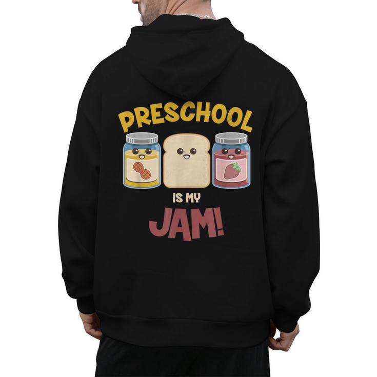 Preschool Is My Jam Teacher Shirt Men's Hoodie Back Print