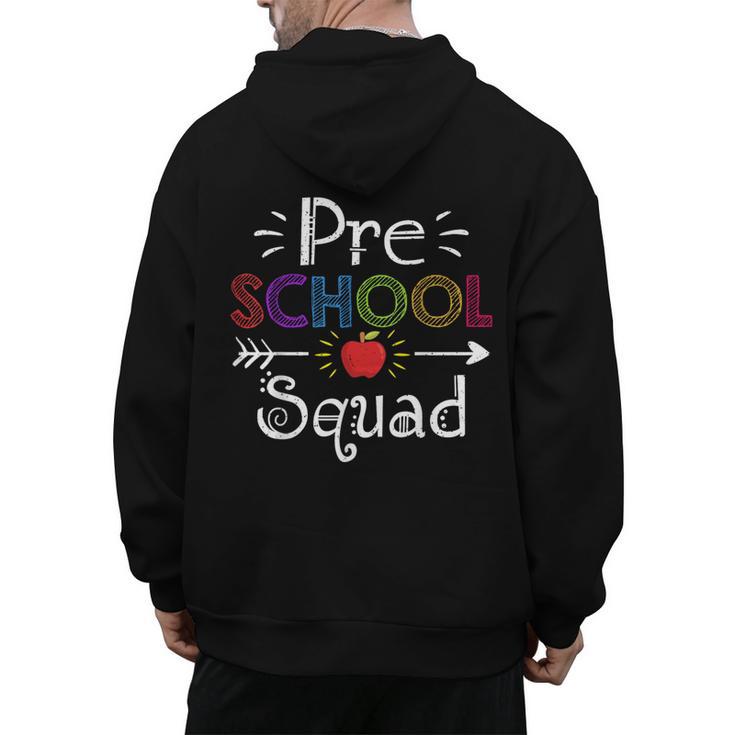 Preschool Squad Preschool Teacher Student Men's Hoodie Back Print