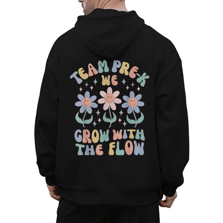 Preschool Teacher Appreciation Team Pre-K Grow With The Flow Men's Hoodie Back Print