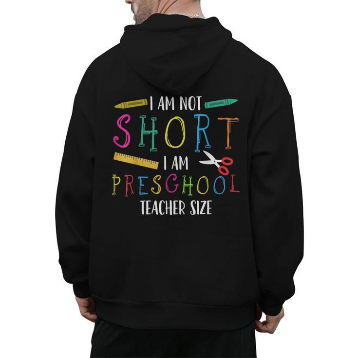 Preschool Teacher Short Pre-K Teacher Men's Hoodie Back Print