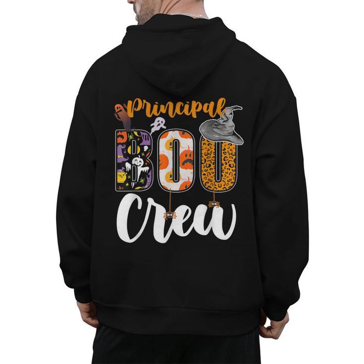 Principal Boo Crew Ghost Halloween Teachers School Matching Men's Hoodie Back Print
