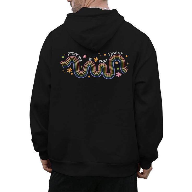 Progress Is Not Linear Sped Ed Special Education Teacher Men's Hoodie Back Print