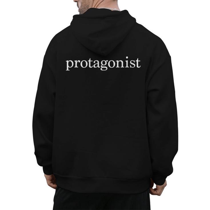 Protagonist Shirt For English Majors English Teachers Men's Hoodie Back Print