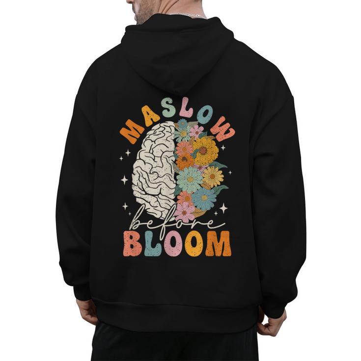 Psychologist Maslow Before Bloom Sped Teacher Classroom Men's Hoodie Back Print