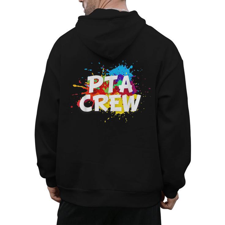 PTA Crew Back To School Volunteer Board Mom Parent Teacher Men's Hoodie Back Print