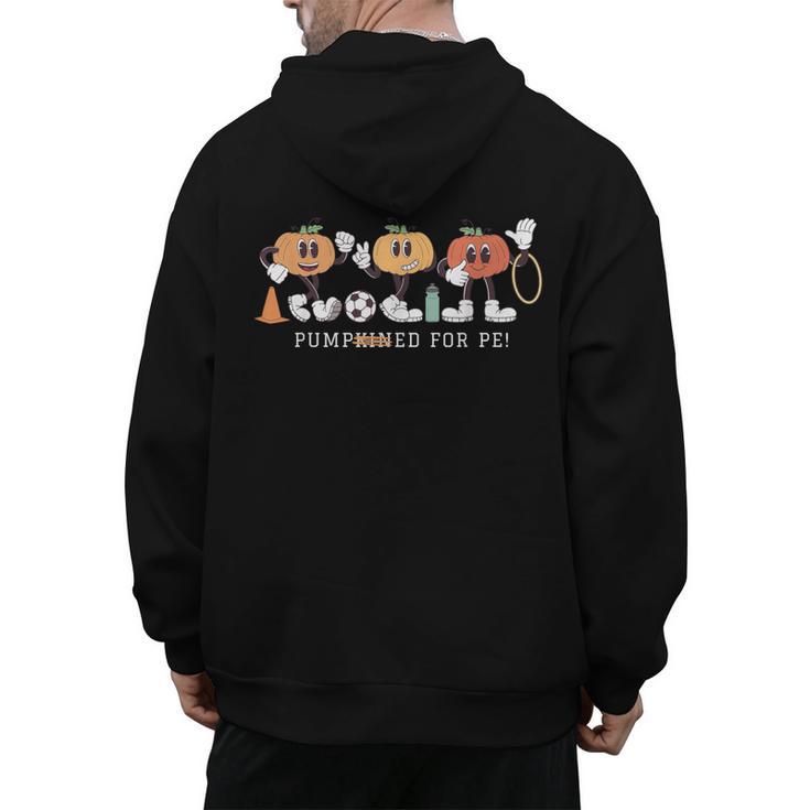 Pumpkin PE Teacher Team Physical Education Autumn Fall Men's Hoodie Back Print