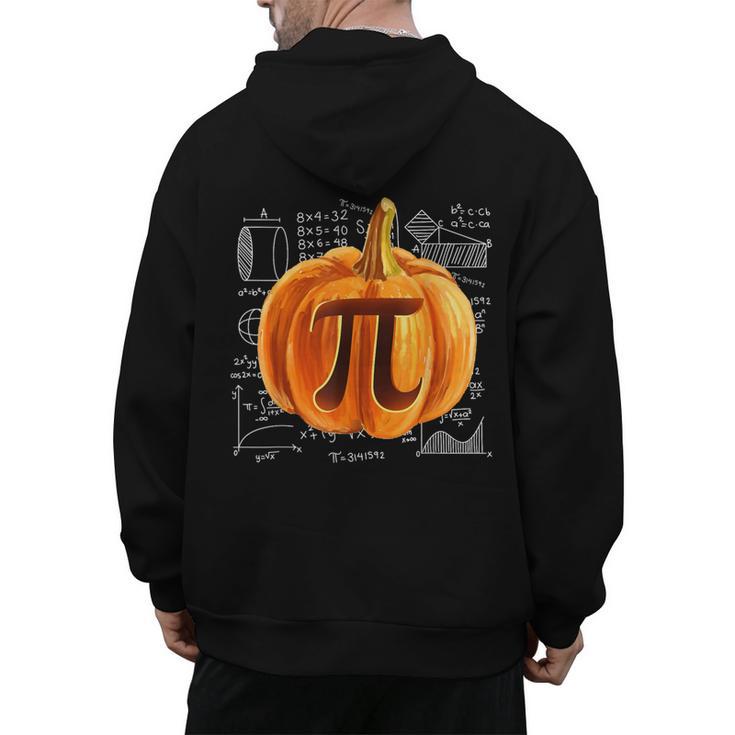 Pumpkin Pie Halloween Thanksgiving Math Teacher Pi Day Men's Hoodie Back Print