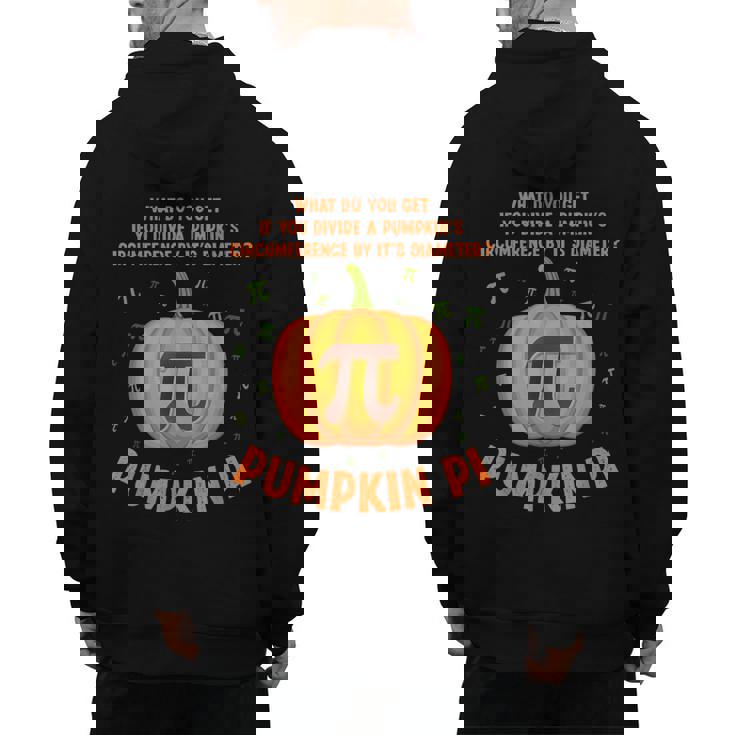 Pumpkin Pie Pi Math Teacher Shirt Halloween Men Adult Men&#x27;s Hoodie Back Print