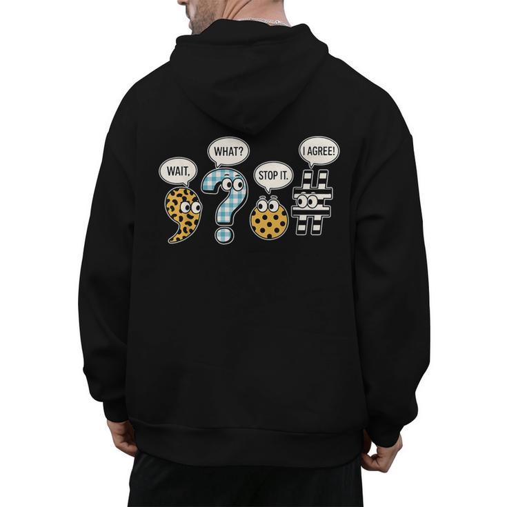 Punctuation English Grammar Teacher Back To School Men's Hoodie Back Print, English Teacher Gifts, trending gift Punctuation English Grammar Teacher Back To School Men's Hoodie Back Print, English Teacher Gifts, trending gift