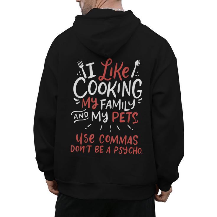 Punctuation Saves Lives I English Grammar Teacher Men's Hoodie Back Print