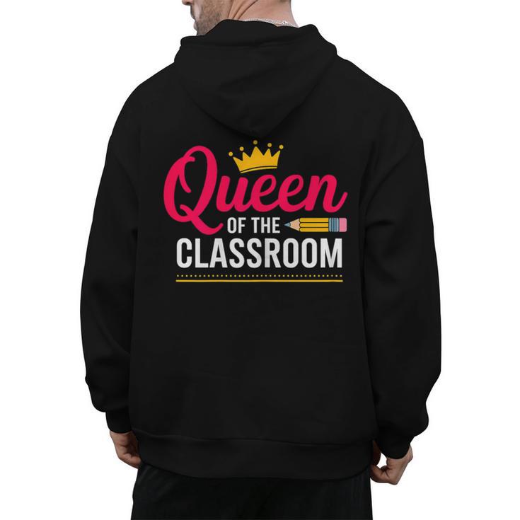 Queen Of The Classroom Teacher Men's Hoodie Back Print