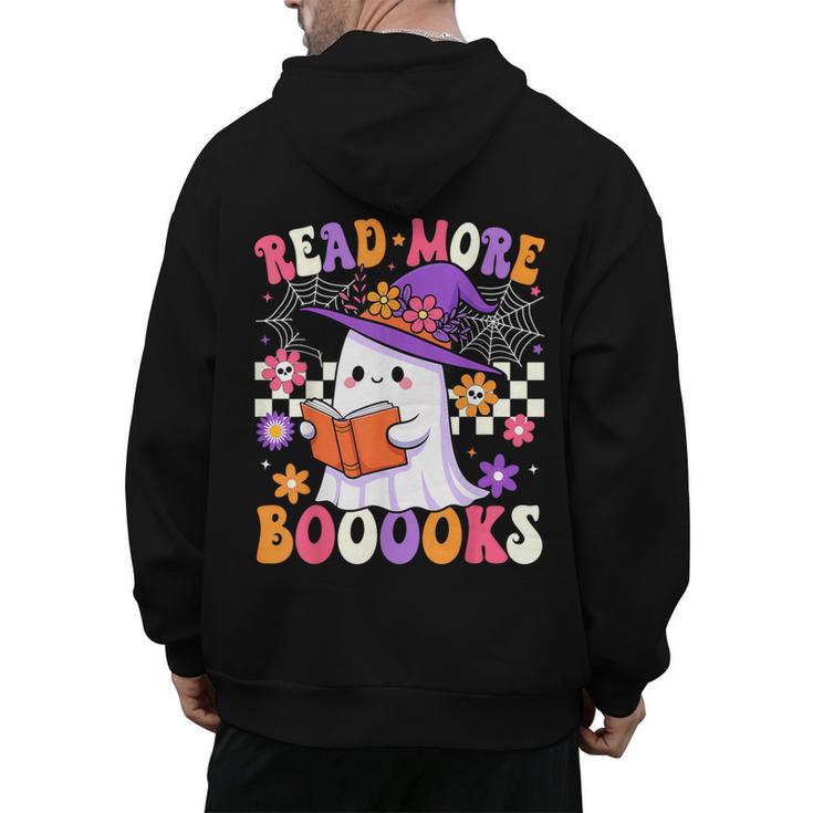 Read More Books Ghost Reading Book Teacher Halloween Men's Hoodie Back Print