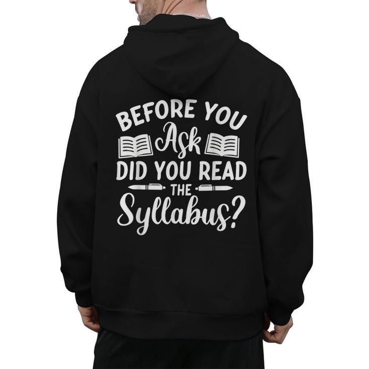 Did You Read The Syllabus Shirt Teacher Men Women Men's Hoodie Back Print, trending gift Did You Read The Syllabus Shirt Teacher Men Women Men's Hoodie Back Print, trending gift