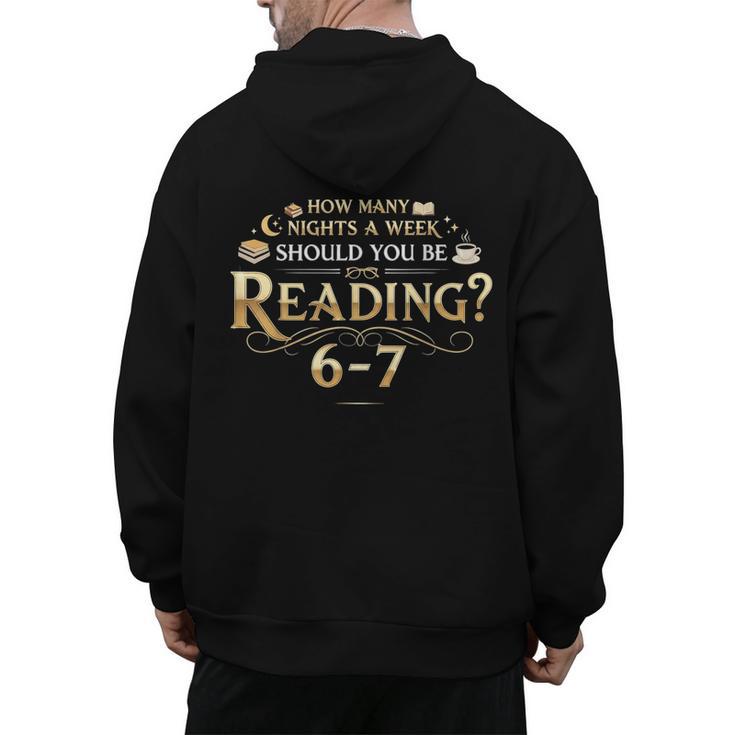 Reading 6–7 Teacher Librarian English Book Lover Quote Men's Hoodie Back Print