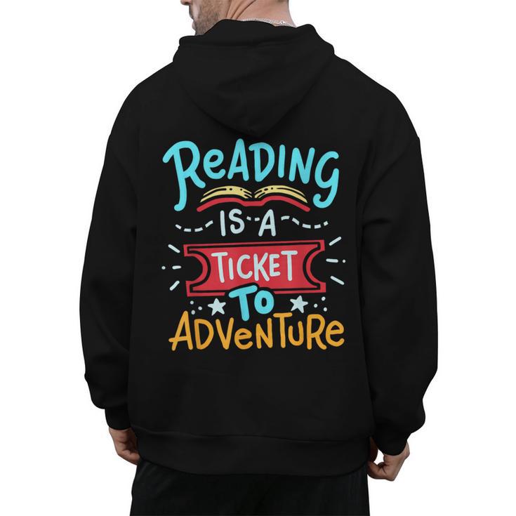 Reading Adventure Library Student Teacher Book Men's Hoodie Back Print