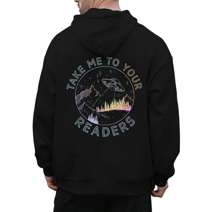 Take Reading English Teacher Library Alien Space T-S Tie Dye Men's Hoodie Back Print