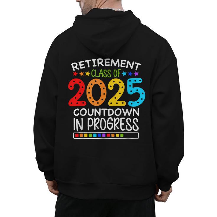 Retirement Class Of 2025 Teacher Countdown Loading Teacher Men's Hoodie Back Print