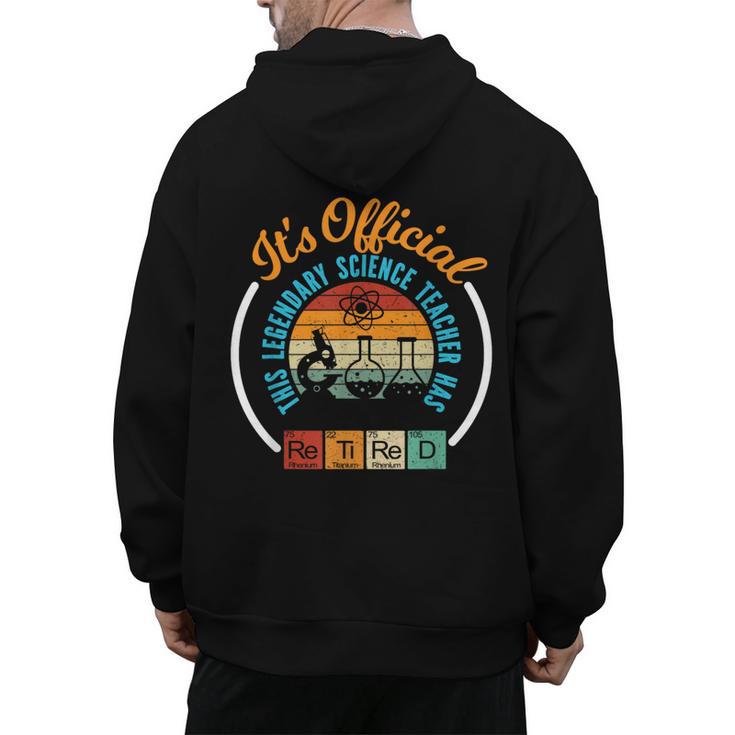 Retiring Science Teacher Retirement Men's Hoodie Back Print