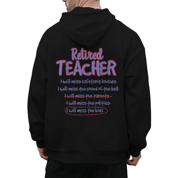Retiring Teacher Tshirt For Retired Teachers For Men Women Men's Hoodie Back Print