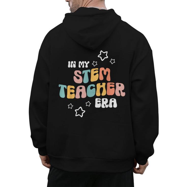 Retro Boho Math Science Professor In My STEM Teacher Era Men's Hoodie Back Print