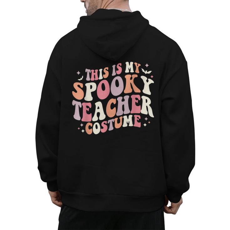 Retro Halloween This Is My Spooky School Teacher Costume Men's Hoodie Back Print