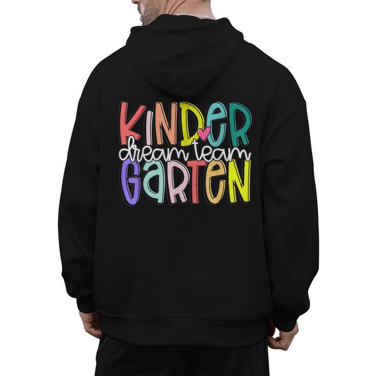 Retro Kindergarten Dream Team Back To School Teacher Kids Men's Hoodie Back Print