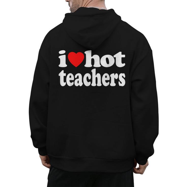 Retro I Love Hot Teachers Vintage I Heart Hot Teacher Men Women Girls Kids Men's Hoodie Back Print