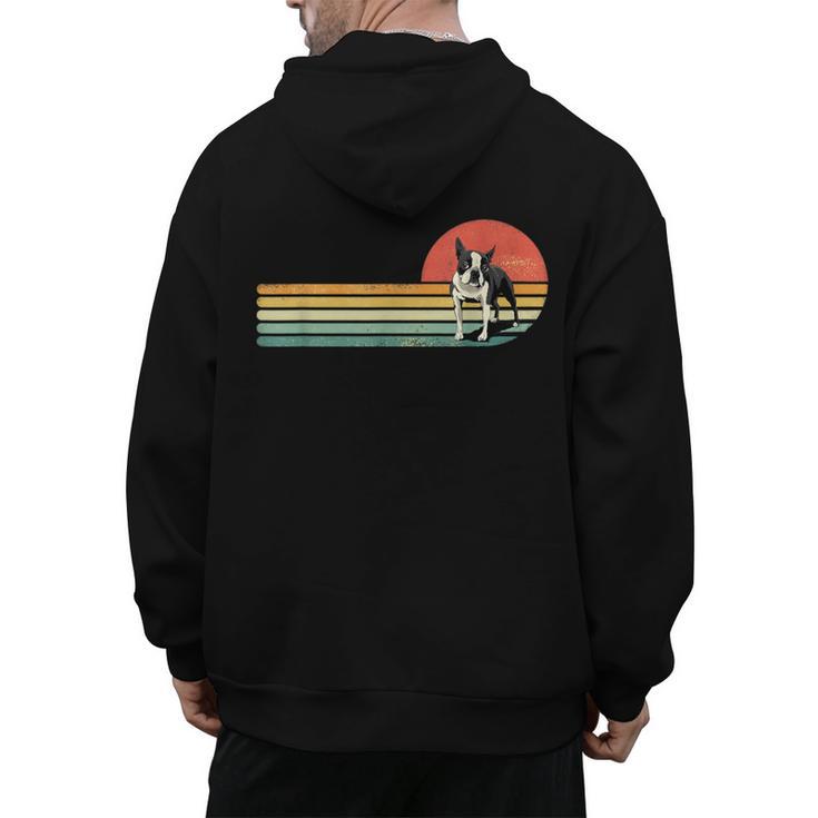 Retro Vintage Boston Terrier Dog Lover Boston Terrier Mom Men's Hoodie Back Print