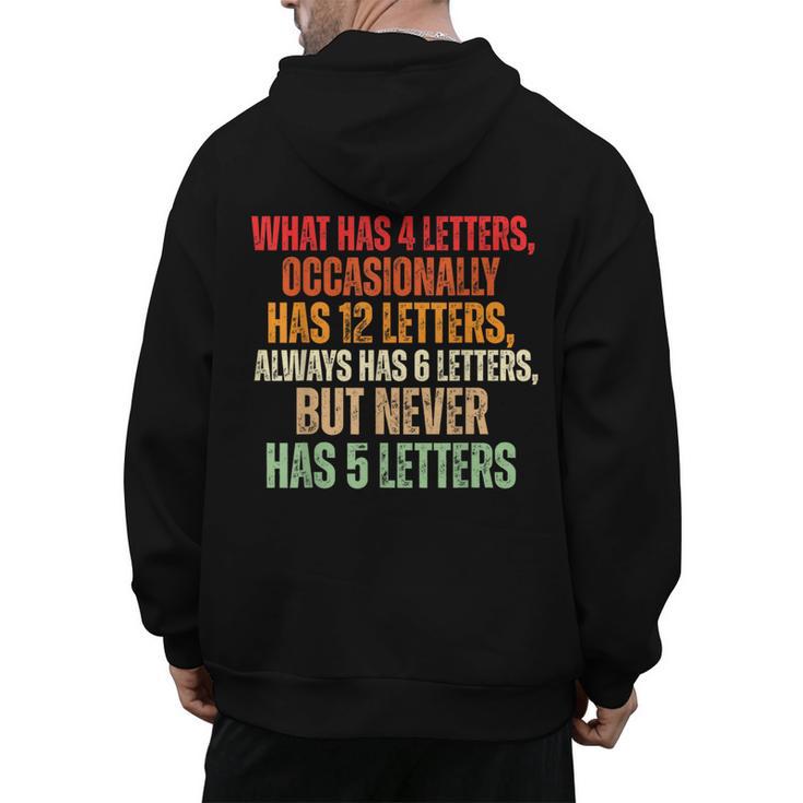 Riddle Wordplay Joke For Grammar Nerds And Teachers Men's Hoodie Back Print