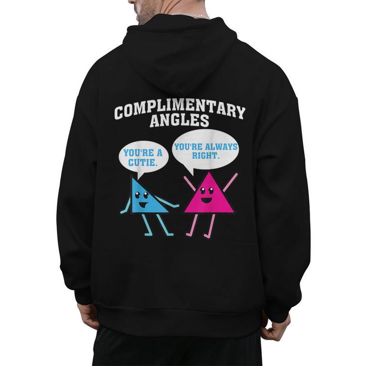 Right Acute Triangle Math Teacher Cool Geometry Men's Hoodie Back Print